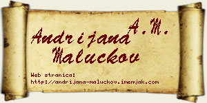 Andrijana Maluckov vizit kartica